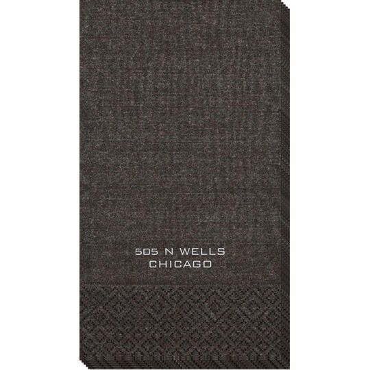 Any Address Moire Guest Towels